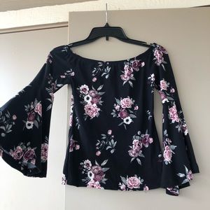 SOLD!! Off-The-Shoulder Floral Blouse
